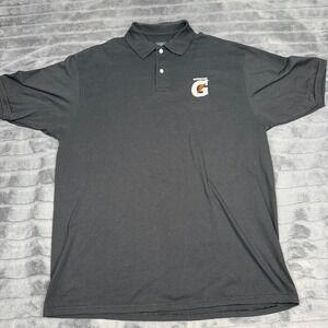 Jerzees Mens XL Black Gatorade Logo SpotShield Short Sleeve Polo Shirt 13808
